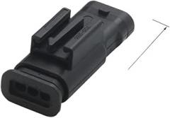 Bellflower Yige Store 1/5/10/20 Sets 3 Pin AMP Electronic Automotive Waterproof Connector 1718653-1 Fit for VW Audi 4F0973703A /4F0973703 (Color : 3p Male, Package : 1 Set)