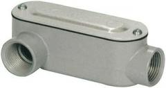 Morris 14094 Rigid Conduit Body, Aluminum, Type LR, Threaded with Cover and Gasket, 1-1/2