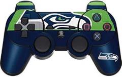 Skinit Decal Gaming Skin Compatible with PS3 Dual Shock Wireless Controller - Officially Licensed NFL Seattle Seahawks Zone Block Design
