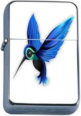 Hummingbird Flip Top Oil Lighter S5 Smoking Cigarette Smoker Includes Silver Case