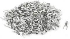 Ochoos 200Pcs SNB1.25-3 Non-Insulated Spade Cable Fork Terminals Connector AWG22-16