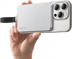 ORICO BookDrive P10Plus 1TB Portable SSD for Labtop & USB-C Smartphone - MagSafe Compatible External Solid State Drive with 100W PD Charging, 1000MB/s Speed, (Includes 2 MagSafe Rings)