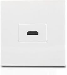 HDMI 2.0 Female Wall Mount Socket White Panel Socket 86x86mm
