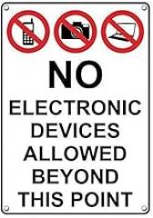 No Electronic Devices Allowed Beyond This Point Sign Decor Metal Sign 8 X 12 Inch