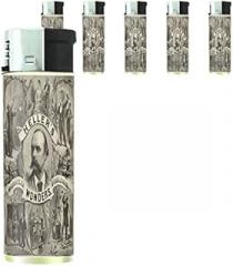 Vintage Magic Magician Poster Set of 5 Lighters S6 Electronic Refillable Flame Cigarette Smoking