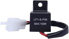 2-Pin Electronic LED Flasher Relay for Motorcycle, 12V Fix Hyper Flash for Turn Signal Bulbs, Universal Blinker Relay Compatible with Honda, Yamaha, Suzuki, Kawasaki