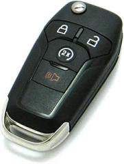 OEM Electronic 4-Button Remote Flip Key Fob Compatible with Ford (FCC ID: N5F-A08TDA, P/N: 164-R8134)