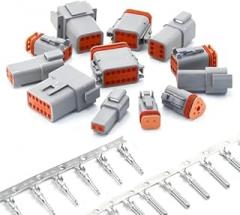 5/10SET DT Waterproof Electrical Wire Cable Connectors - Male Female Socket with Terminal DT04-3P DT06-3S(4P(DT04-4P DT06-4S) 5sets)