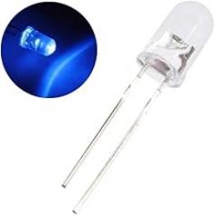 100 pcs 5mm 1.5Hz Blinking Blue LED Diode Flashing Clear Round Transparent DC 3V 20mA Bright Bulb Lamps Electronics Components Indicator Light Emitting Diodes