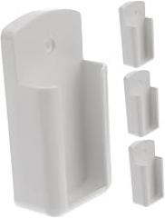 NUOBESTY 4pcs Remote Control Holder: Rack Wall Mount Media Storage Adhesive Organizer No-drill Space Saving for Electronics Accessories White