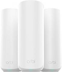 NETGEAR Orbi 370 Series Dual-Band WiFi 7 Mesh Network System for Home (RBE373) – Wireless Router + 2 Extenders, Security Features, 5 Gbps, Covers 6,000 sq.ft., 70 Devices, 2.5GB Internet Port, BE5000