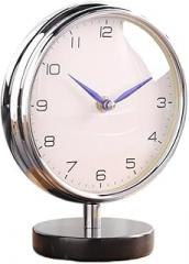 Table Clocks Minimalist Design Desk Clocks Nordic Electronic Living Room Silent Table Clock Accessories Modern Home Decor Table Clock Decoration (Silver)