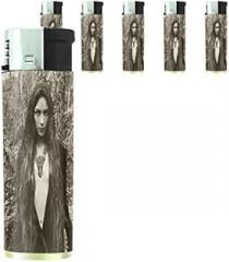 Vintage Witchcraft Witch Set of 5 Lighters S7 Electronic Refillable Flame Cigarette Smoking