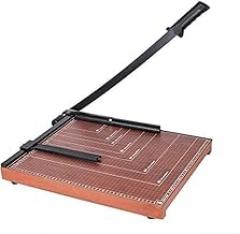 Paper Guillotine Portable Paper Trimmer, Guillotine Paper Cutter with Wooden Base, Small-Scale Photo Cropper, Postcard Trimming Machine Normal Paper Cutting (Size : B4) ()