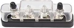 4 Way Terminal Block Busbar 100A,With Dust Cover For Secure Power Distribution In For Automotive And Marine Equipment (B)