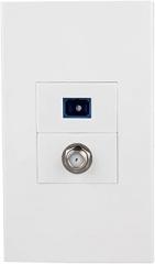 SC UPC Fiber Optic Wall Socket with Digital TV F-Type DTV, White faceplate(120x70mm US Standard)