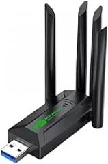 1200Mbps VViFi USpB Adaptier Dual Band 2.4G+5Ghz Wi-Fi DongIe 4 Angten 802.11AC USpB3.0 High-Speed Wirreless Card Signal Adaptier PC/Laptop New 2026 High for Reliable Electronic Component