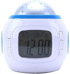 Call Lamp, Alarm Clock, Color Projection Lamp of The Starry Sky, Projection Alarm Clock, Electronic Children's Clock, Children's Room,2 (Color : 1)