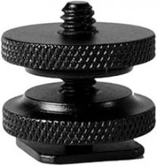 1/4 Hot Shoe Mount Phone Holder Double Nut Cold Adapter Bracket 1/4 Tripod Screw to Flashes Hot for Camera