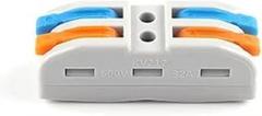 Universal Compact Wiring Splicing Conector 10/25/50PCS Fast Wiring Cable Connectors Push-in Home Terminal Block Universal Compact Splitter Electrical Conductors(222M,10PCS)