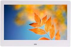 Photo Frame 10 Inch High-Definition Led Electronic Digital Album Family Wedding Birthday Business Gift Advertising Machine - Support Clock/Calendar Gift (White)