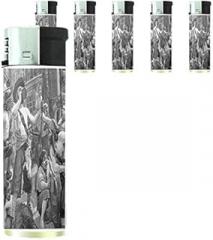 Vintage Pirate Ship Lighters S8 Set of 5 Electronic Flame Cigarette Smoking Retro High Seas