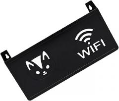 HOMSFOU Wall-mounted Wifi Router Storage Box Hide Router Tv Wall Cable Hider for Small Electronics Space-saving