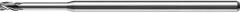 KYOCERA 1743-2500L3000C Series 1743 Extended Reach Corner Radius End Mill, Carbide, ALTIN, 30 Degree Angle, 3 Flute, 0.2500