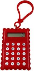 Red Mini Calculators Pocket Basic Calculator Electronic Pocket Portable 8 Digits Design Biscuit Shape Digital Desktop Calculator for Kids Students School Basic Office Calculators