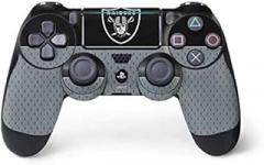 Skinit Decal Gaming Skin Compatible with PS4 Pro/Slim Controller - Officially Licensed NFL Las Vegas Raiders Zone Block Design