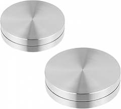 2pcs Aluminum Alloy Turntable Bearings Rotating Base for Cake Stand Baking Tray Axles Swivel Plate Suitable for Glass Tables Food Display and Electronic Repair