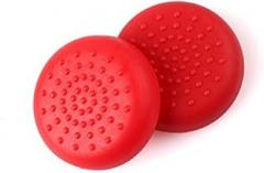 Analog Silicone Thumb Stick Grips Joystick Cap Cover for PS4 PS3 PS2 Xbox 360 Xbox One Game Controllers (Red)