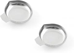 ZYAMY 2PCS Mini Digital Stainless Steel Weighing Tray, Electronic Scale Tray for Jewelry, Gold, Spices, Lab Supplies