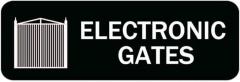 Electronic Gates Sign, Acrylic with Symbols Self-Adhesive, 3x9 Inch, for Restaurants/Salons/Hotels, Motel/Rest Stop Gift