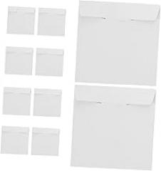 Luxshiny 10pcs White Cardboard Cd DVD Mailer Envelopes Compact Bags for Safe Shipping Moving Storage of DVDs USB Drives and Memory Cards