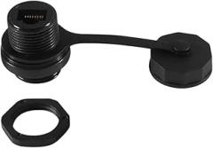 RJ45 Ethernet LAN Cable C0innector CAT6 Shielded Industrial Panel Mount Bulkhead Feed Thru Coupler with Waterproof Dustproof Cap New 2026 High for Reliable Electronic Component