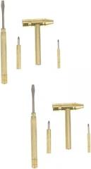 Generic 2sets Mini Hammer Tool Copper Mallet Screwdriver Kit for Projects Fine Workmanship Accessory for Jewelry Making and Repairing Electronics