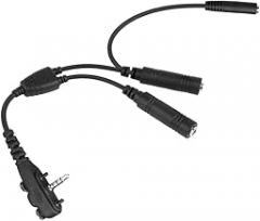 Wirenest Aviation Dual Plug Headset Adapter with External PTT for Yaesu FTA-250 / FTA-450 / FTA-550 / FTA-750 – Essential Backup & Seamless Connection