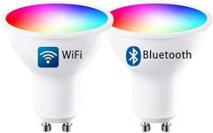 Tuya GU10 Smairt LED Light Bulb VViFi Or BIIuetuoth Dimmable Lamps Smairt Life App Control Spotlight Bulb Works with Arliexa G00glte New 2026 High for Reliable Electronic Component