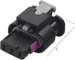 Turmeric Hengliang Store 1/5/10/20 Sets 3 Pin AMP Electronic Automotive Waterproof Connector 1718653-1 Fit for VW Audi 4F0973703A /4F0973703 (Color : 3p Female, Package : 1 Set)