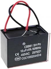 1pcs CBB61 10uF 450VAC Starting capacitance AC Fan Capacitor CBB Electronic Starter Run Capacitor