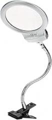 Led Magnifying Glass Lamp Clip Flexible Gooseneck Design for Desktop Reading for Sewing Crafts and Electronics Repair Battery Powered Compact and Portable