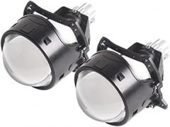 3 Inch Bi-LED Projector Lens with Hi/Low Beam - 6000K 6pcs Chip 51W Low/55W High 9-16V 30000-Hour Long Lifespan Focus Beam Clear Cut Off Line No Glare,Upgrade Replacement for Bi-Xenon Projector Lens