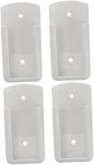 ARTIBETTER 4pcs Remote Control Holder Wall Mount Adhesive Organizer for Electronics Space Saving Design Easy Setup Versatile Storage for Remotes Pens Phones White