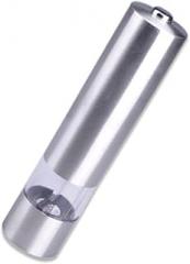 KESYOO Stainless Steel Electric Pepper Mill and Salt Shaker Flat Head Electronic Grinder Kitchen Helper for Cooking and Restaurant Use