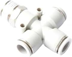 1 Pcs Pneumatic Connector PZB Series Cross Thread Four-Way Pipe Connector PZB1204 PZB1204