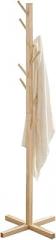 Free Standing Wooden Coat Rack,Hat Hanger Garment Storage Holder,8 Hooks Super Easy Assembly,Modern Clothes Organizer for Garments Scarves Umbrellas Bags. (2wood Color)