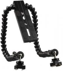 Lightweight Flexible Video Arm Dual Hot Shoe Flash Mount Bracket Holder for Canon Nikon Sony Pentax Olympus Panasonic Camera