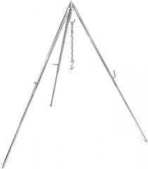 Petromax Outdoor Cooking Tripod with Variable Length Chain for Hanging Barbeque Grates or Dutch Ovens, Steel Camping Cook Stand with Adjustable Legs