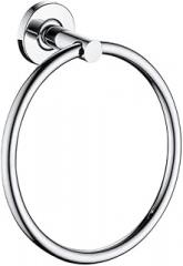 Polished Chrome Bathroom Accessories - Heavy-Duty Towel Rack, Toilet Brush, Paper Towel Dispenser(Round Towel Ring)